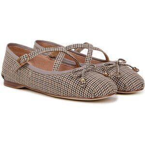 Circus NY by Sam Edelman Women's Black Natural Multi Cross Strap Ballet Flat